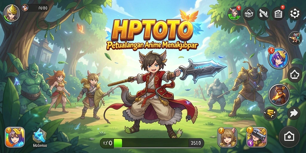 Screenshot gameplay HPTOTO dengan karakter Anime yang menarik.