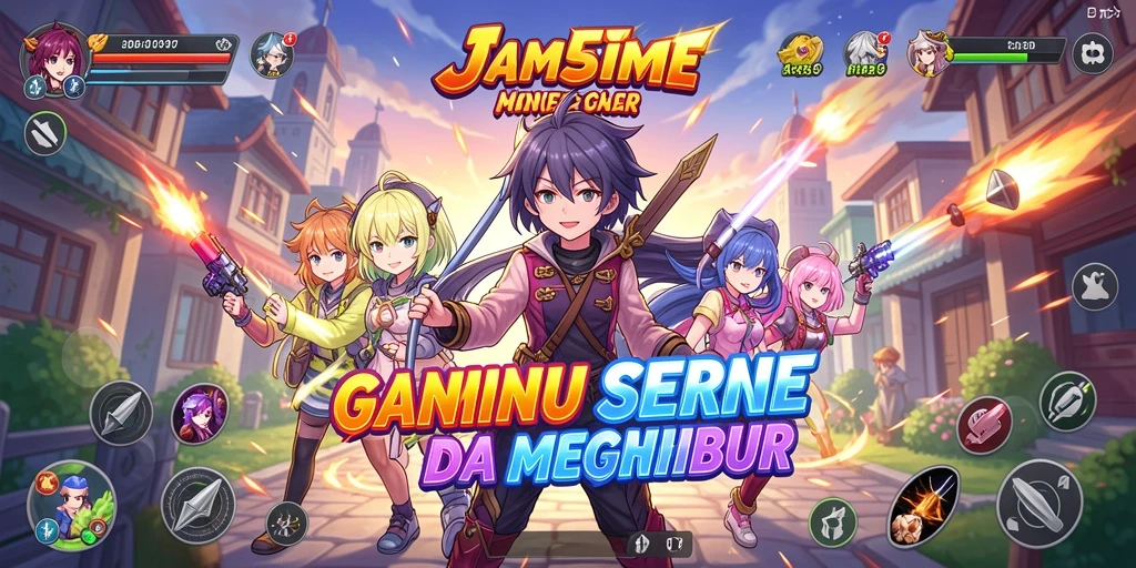 Screenshot gameplay JOS77 yang menampilkan aksi karakter anime.