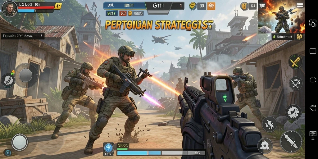 Screenshot dari gameplay seru LG111 dalam pertarungan TPS.