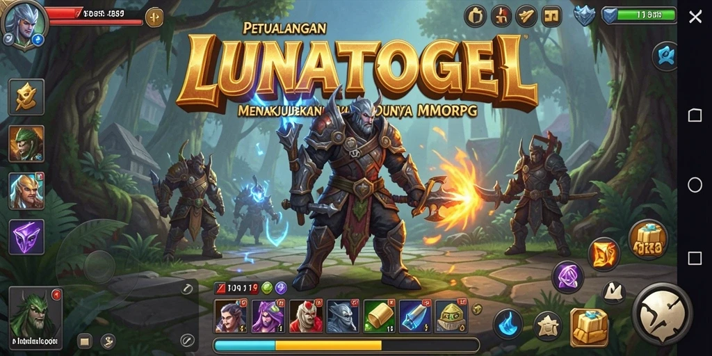 Tampilan gameplay seru di dunia fantasi LUNATOGEL.
