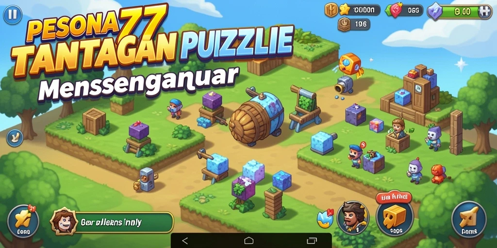 Tampilan gameplay PESONA77 yang penuh warna dan menantang.