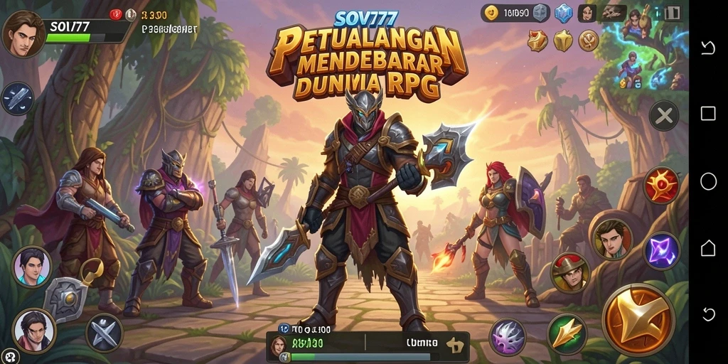 Tampilan gameplay <strong>SOV777</strong> yang memukau dengan aksi pertempuran RPG.