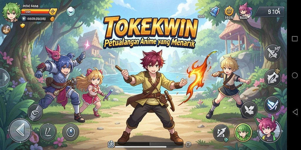 Gameplay seru dengan karakter anime yang dinamis.