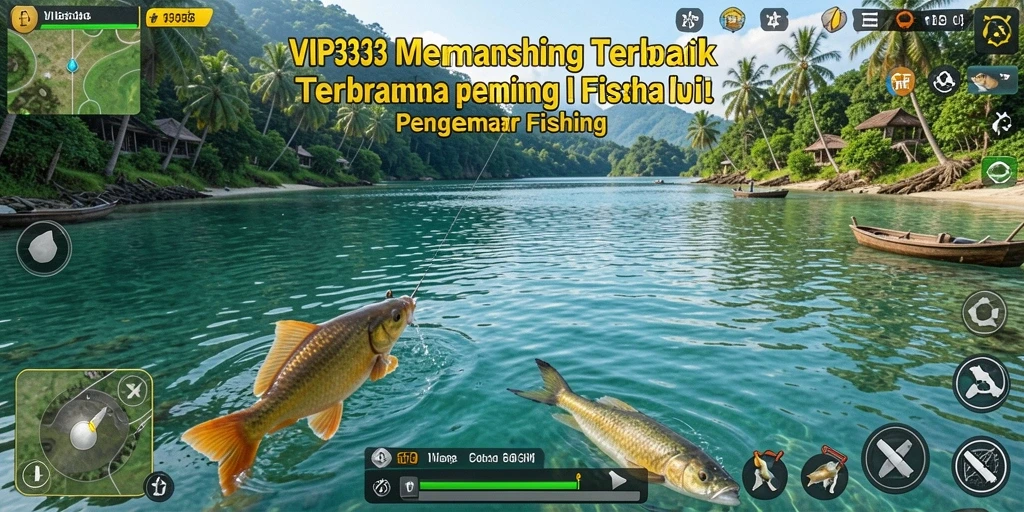 Tampilan gameplay VIP333 saat menangkap ikan yang menantang.